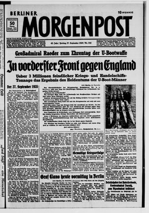 Berliner Morgenpost vom 27.09.1940