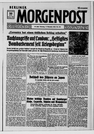 Berliner Morgenpost vom 17.11.1940