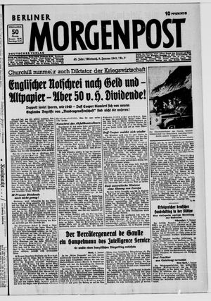 Berliner Morgenpost vom 08.01.1941