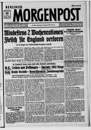 Berliner Morgenpost vom 19.01.1941