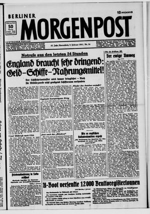Berliner Morgenpost vom 08.02.1941