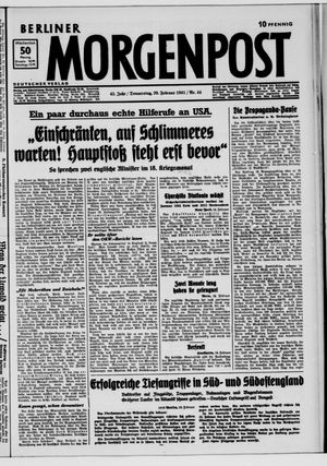 Berliner Morgenpost vom 20.02.1941
