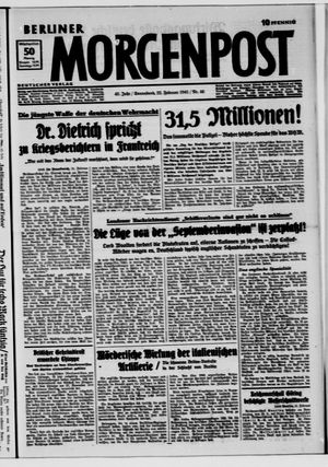Berliner Morgenpost vom 22.02.1941