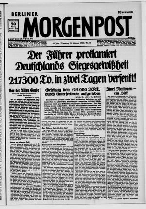 Berliner Morgenpost vom 25.02.1941