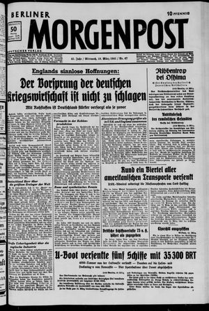 Berliner Morgenpost vom 19.03.1941