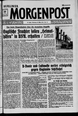 Berliner Morgenpost vom 25.03.1941