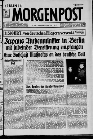 Berliner Morgenpost vom 27.03.1941