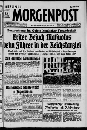 Berliner Morgenpost vom 28.03.1941
