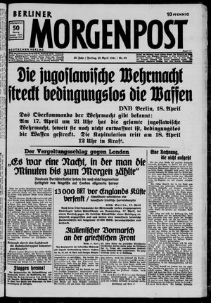 Berliner Morgenpost vom 18.04.1941