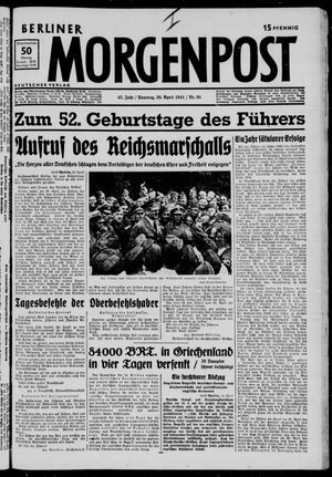 Berliner Morgenpost vom 20.04.1941