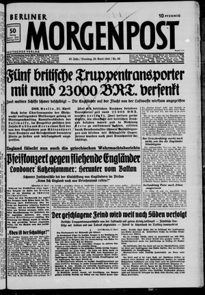Berliner Morgenpost vom 22.04.1941
