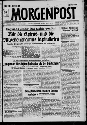 Berliner Morgenpost vom 24.04.1941