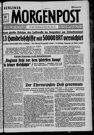 Berliner Morgenpost vom 26.04.1941