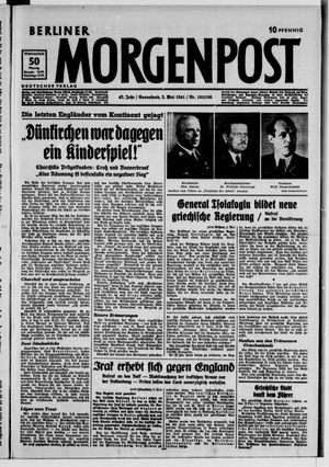 Berliner Morgenpost vom 03.05.1941