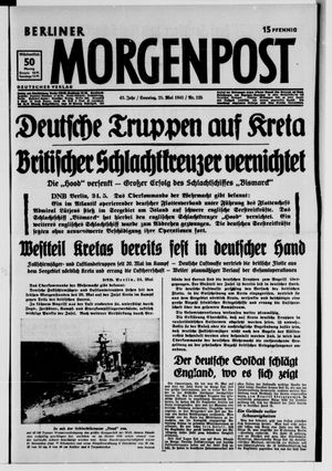 Berliner Morgenpost vom 25.05.1941