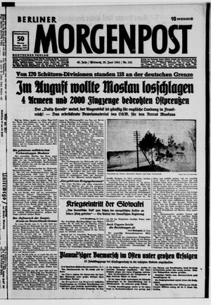 Berliner Morgenpost vom 25.06.1941