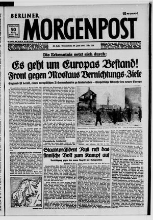 Berliner Morgenpost vom 28.06.1941