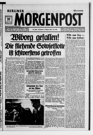 Berliner Morgenpost vom 31.08.1941