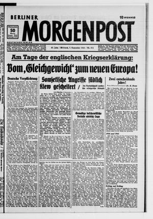 Berliner Morgenpost vom 03.09.1941