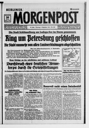Berliner Morgenpost vom 09.09.1941