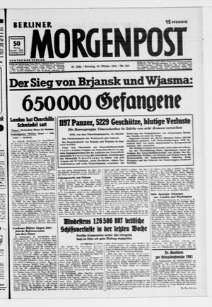 Berliner Morgenpost vom 19.10.1941