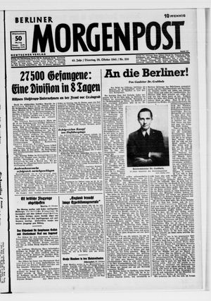 Berliner Morgenpost vom 28.10.1941