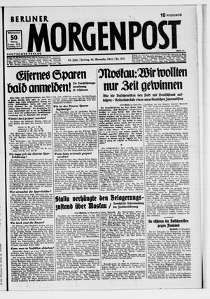 Berliner Morgenpost vom 14.11.1941