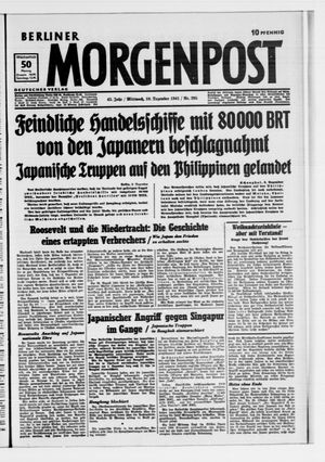Berliner Morgenpost vom 10.12.1941