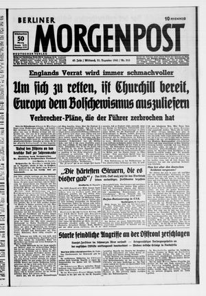 Berliner Morgenpost vom 31.12.1941
