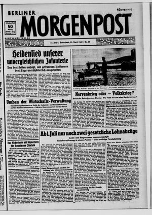 Berliner Morgenpost vom 25.04.1942