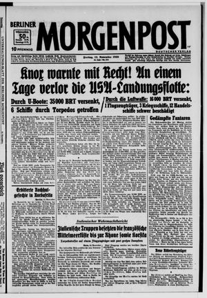 Berliner Morgenpost on Nov 13, 1942