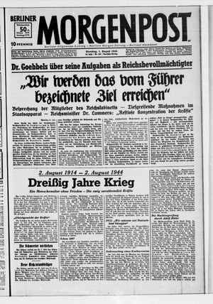 Berliner Morgenpost on Aug 1, 1944