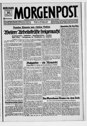 Berliner Morgenpost vom 08.09.1944