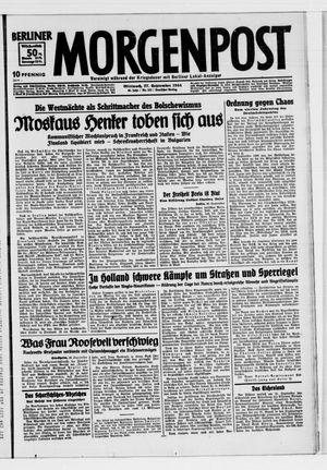 Berliner Morgenpost vom 27.09.1944