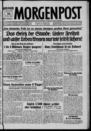 Berliner Morgenpost vom 22.10.1944