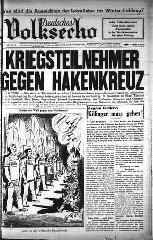 Deutsches Volksecho vom 20.11.1937
