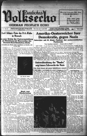 Deutsches Volksecho vom 09.04.1938