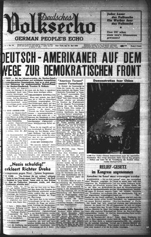 Deutsches Volksecho vom 21.05.1938