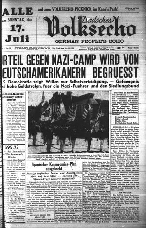 Deutsches Volksecho vom 16.07.1938