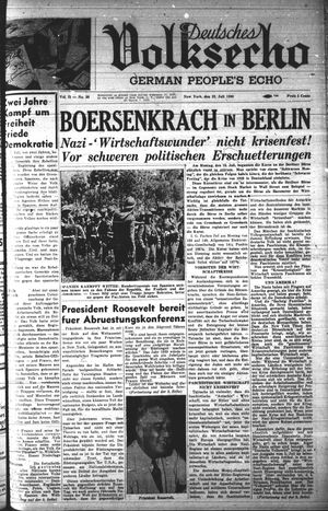 Deutsches Volksecho on Jul 23, 1938