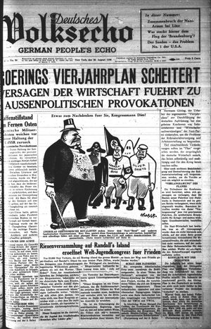 Deutsches Volksecho vom 20.08.1938