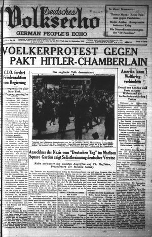 Deutsches Volksecho on Sep 24, 1938