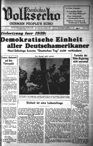 Deutsches Volksecho vom 08.10.1938