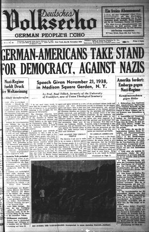 Deutsches Volksecho vom 26.11.1938