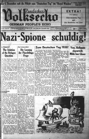 Deutsches Volksecho vom 03.12.1938