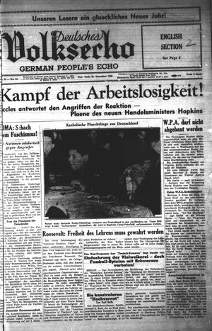 Deutsches Volksecho vom 31.12.1938