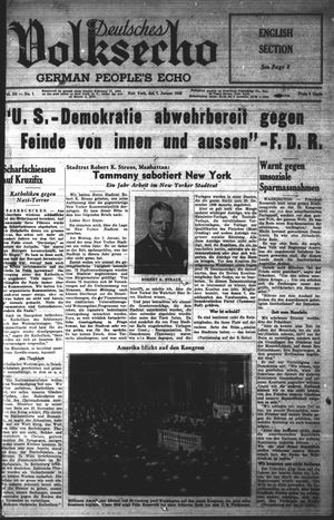 Deutsches Volksecho vom 07.01.1939