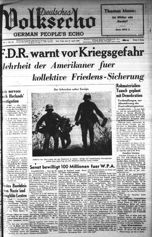 Deutsches Volksecho on Apr 15, 1939