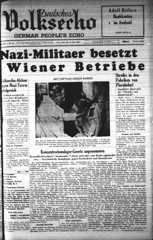 Deutsches Volksecho on May 13, 1939