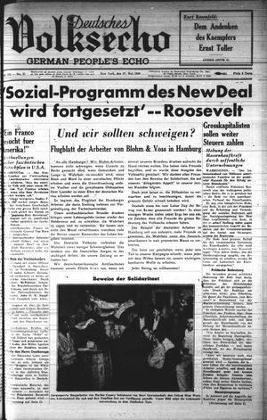 Deutsches Volksecho vom 27.05.1939